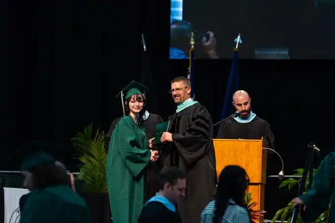 York County School of Technology seniors receive their diplomas during their commencement ceremony at UPMC Arena on Thursday, May 23, 2024.