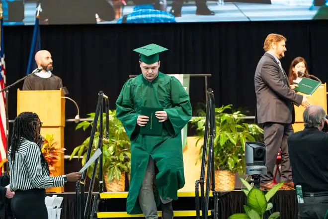 York County School of Technology seniors receive their diplomas during their commencement ceremony at UPMC Arena on Thursday, May 23, 2024.