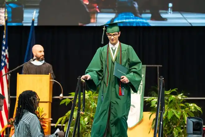York County School of Technology seniors receive their diplomas during their commencement ceremony at UPMC Arena on Thursday, May 23, 2024.