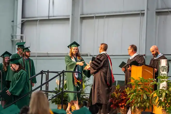York County School of Technology seniors receive their diplomas during their commencement ceremony at UPMC Arena on Thursday, May 23, 2024.