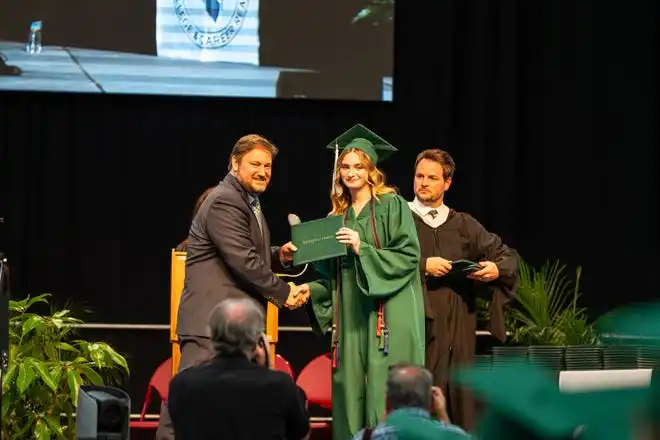 York County School of Technology seniors receive their diplomas during their commencement ceremony at UPMC Arena on Thursday, May 23, 2024.