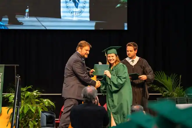 York County School of Technology seniors receive their diplomas during their commencement ceremony at UPMC Arena on Thursday, May 23, 2024.