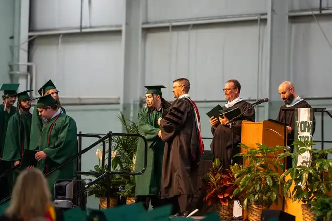 York County School of Technology seniors receive their diplomas during their commencement ceremony at UPMC Arena on Thursday, May 23, 2024.