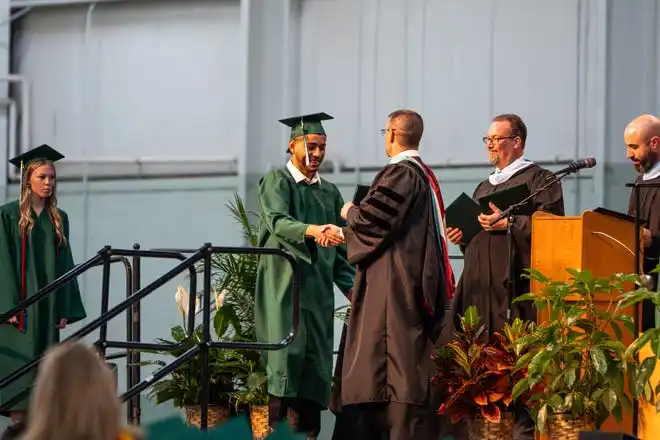 York County School of Technology seniors receive their diplomas during their commencement ceremony at UPMC Arena on Thursday, May 23, 2024.