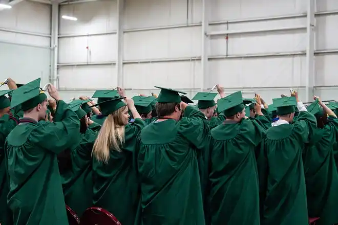 York County School of Technology seniors attend their commencement ceremony at UPMC Arena on Thursday, May 23, 2024.