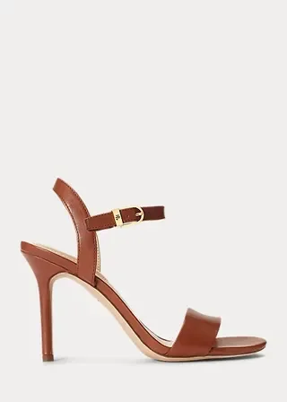 Ralph Lauren, Gwen Burnished Leather Sandal