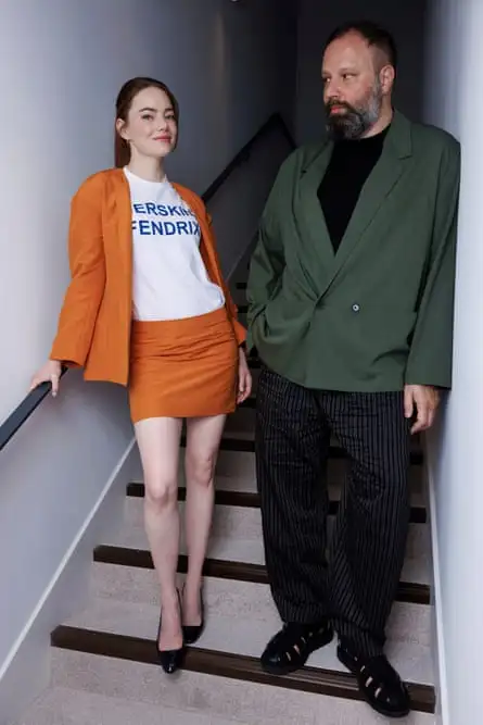 Emma Stone and Yorgos Lanthimos at Cannes.