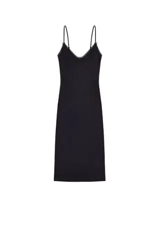 The Midi Slip Black