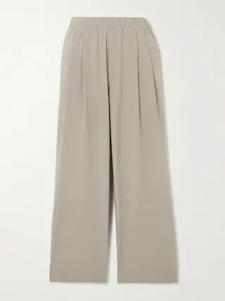 Tacoma Pleated Jersey Straight-Leg Track Pants