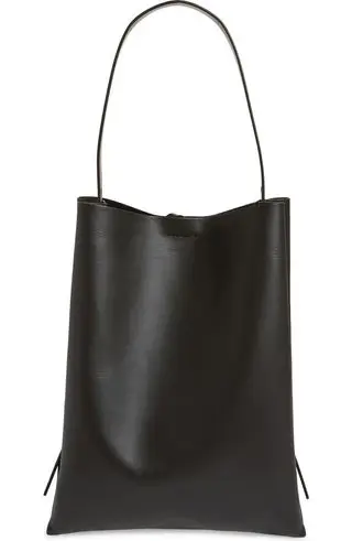 Folded Leather Shopper