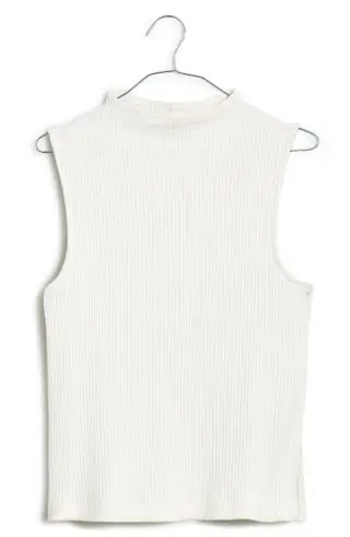 Madewell, Side Slit Mock Neck Tank