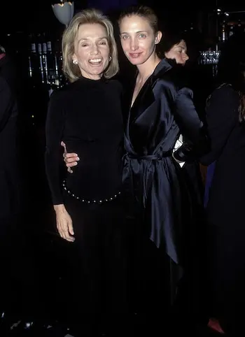 Bessette Kennedy, pictured here alongside  Lee Radziwill, wore the dress to the Supper Club for a party in 1998