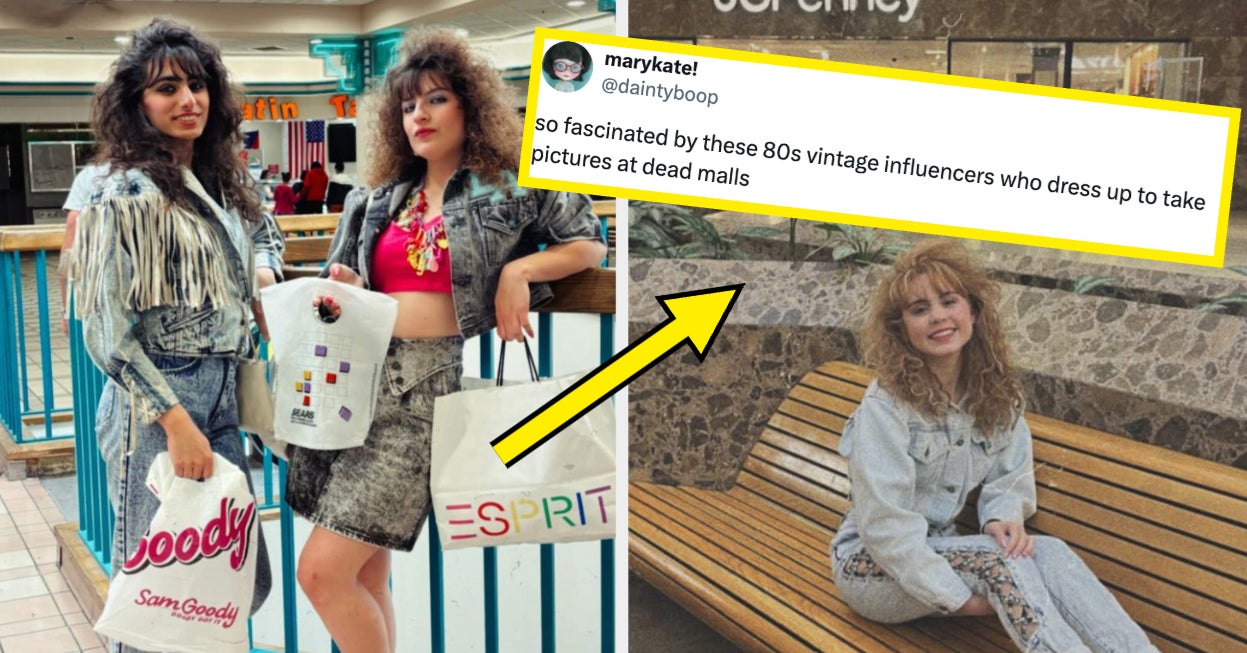 These Fashion Influencers Are Going Viral For Reviving ‘80s Fashion At Dead Malls