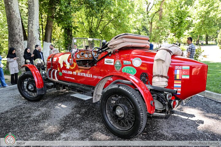 Couple’s 100-year-old car traverses Iran on way to Australia