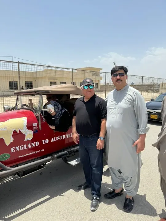 Couple’s 100-year-old car traverses Iran on way to Australia