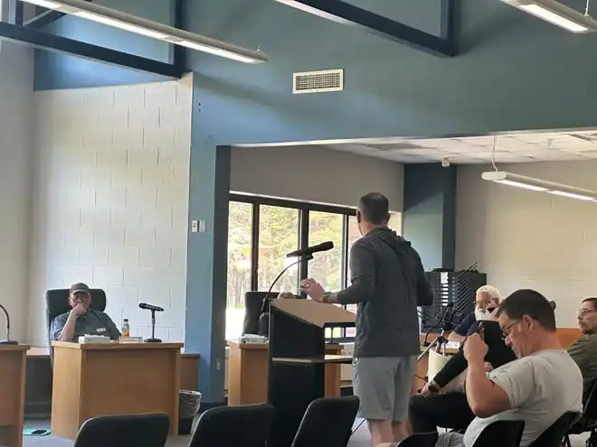 Ian Murphy speaks to the Board of Health during the May 21, 2024 meeting.