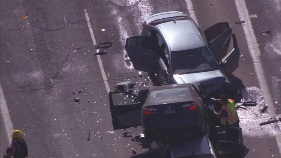 Video from Arizona's Family News Chopper showed several cars involved.
