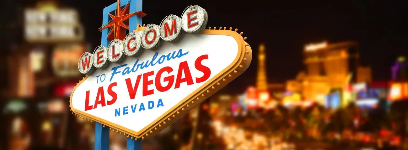 Welcome to Fabulous Las Vegas Sign by night; Shutterstock ID 1392791816