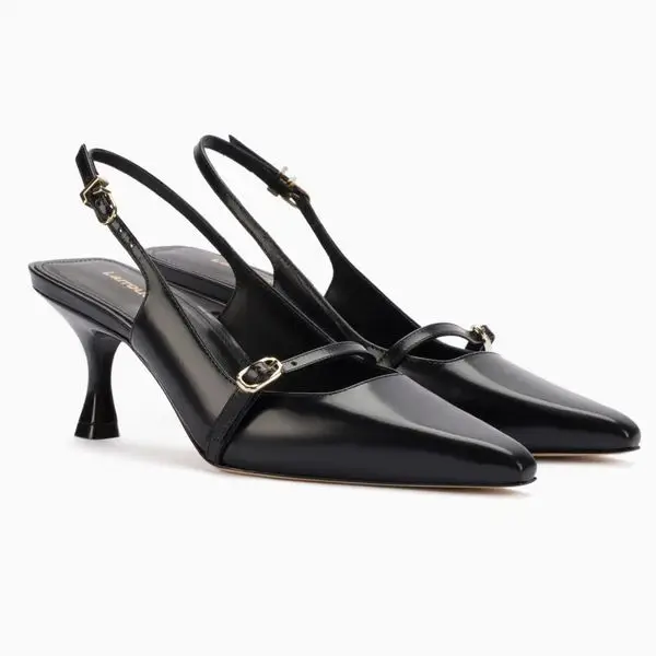 Larroudé Ines Pump In Black Leather