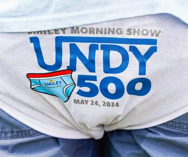 Race fan dress to impress on Thursday, May 23, 2024, during Carb Day ahead of the 108th running of the Indianapolis 500 at Indianapolis Motor Speedway.