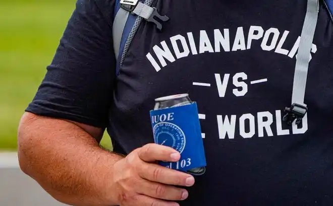 Race fan dress to impress on Thursday, May 23, 2024, during Carb Day ahead of the 108th running of the Indianapolis 500 at Indianapolis Motor Speedway.