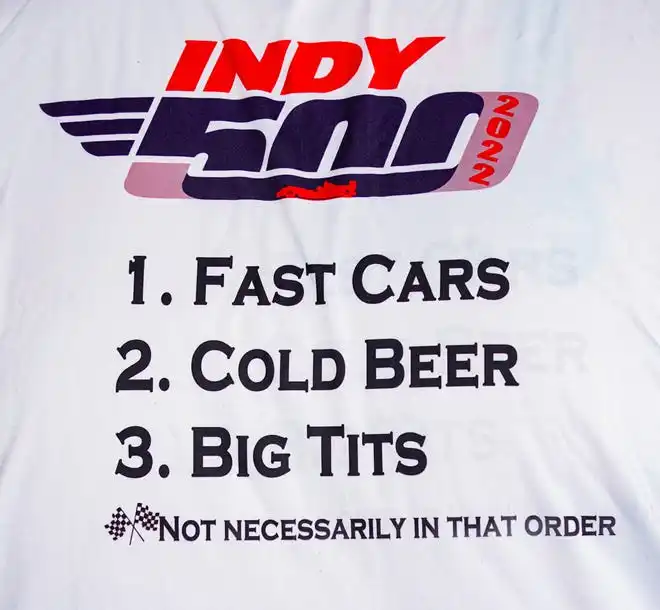 Fans dress to impress on Thursday, May 23, 2024, during Carb Day ahead of the 108th running of the Indianapolis 500 at Indianapolis Motor Speedway.