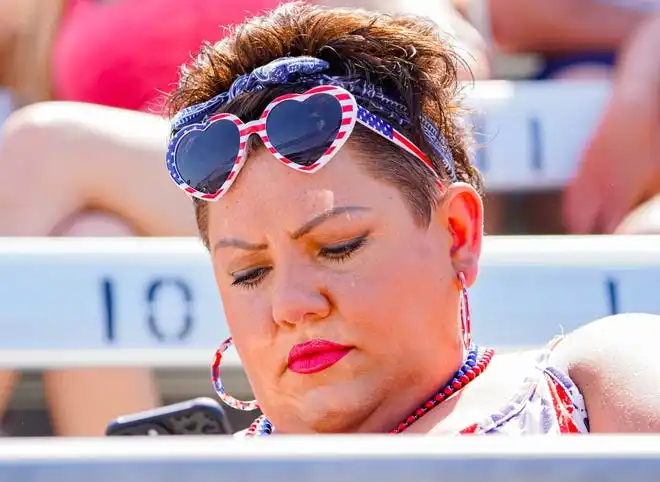 Fans dress to impress on Thursday, May 23, 2024, during Carb Day ahead of the 108th running of the Indianapolis 500 at Indianapolis Motor Speedway.