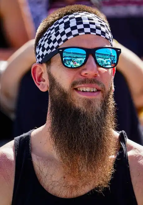 Justin Taylor watches practice on Friday, May 24, 2024, during Carb Day ahead of the 108th running of the Indianapolis 500 at Indianapolis Motor Speedway.