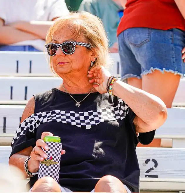 Fans dress to impress on Thursday, May 23, 2024, during Carb Day ahead of the 108th running of the Indianapolis 500 at Indianapolis Motor Speedway.