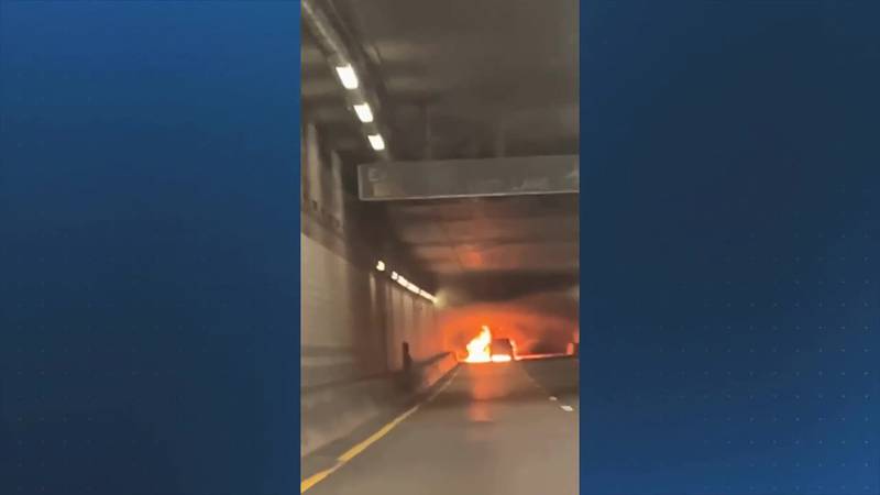 Car fire in ramp leading to Ted Williams Tunnel snarls traffic