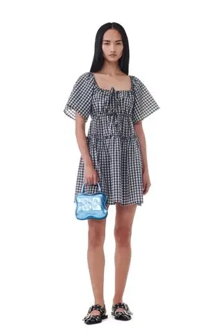 Seersucker Check Mini Layer Dress