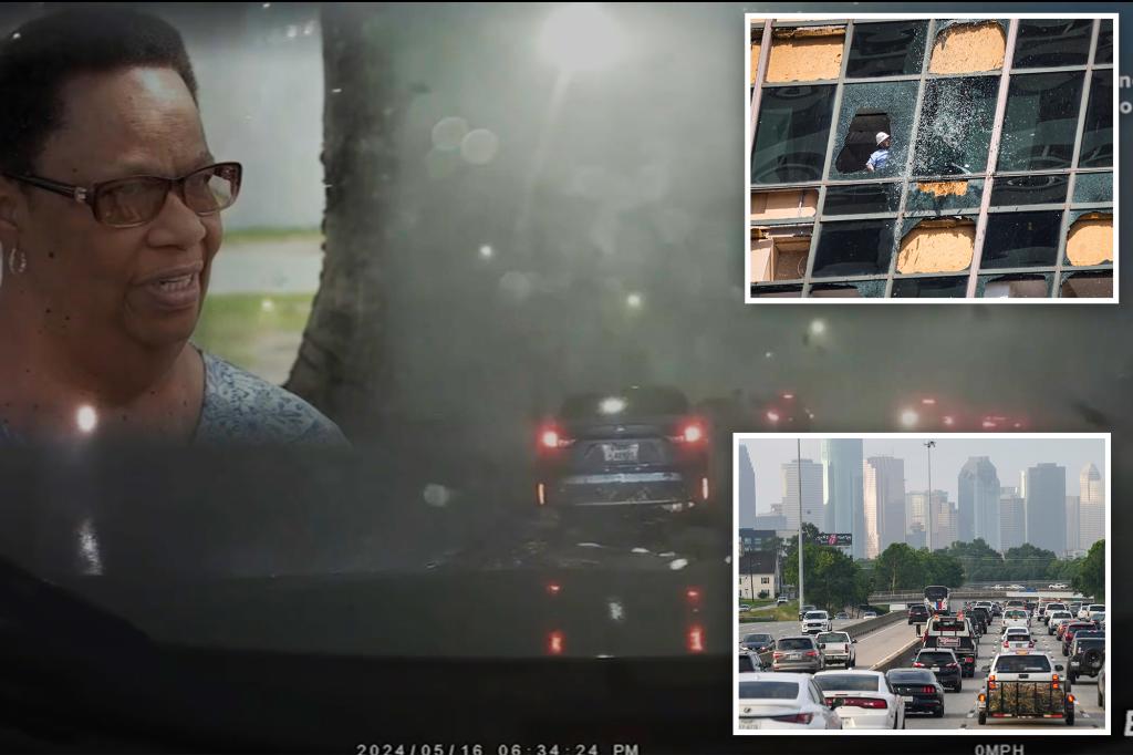 Houston woman recalls terrifying moment storm moved car, blew out…