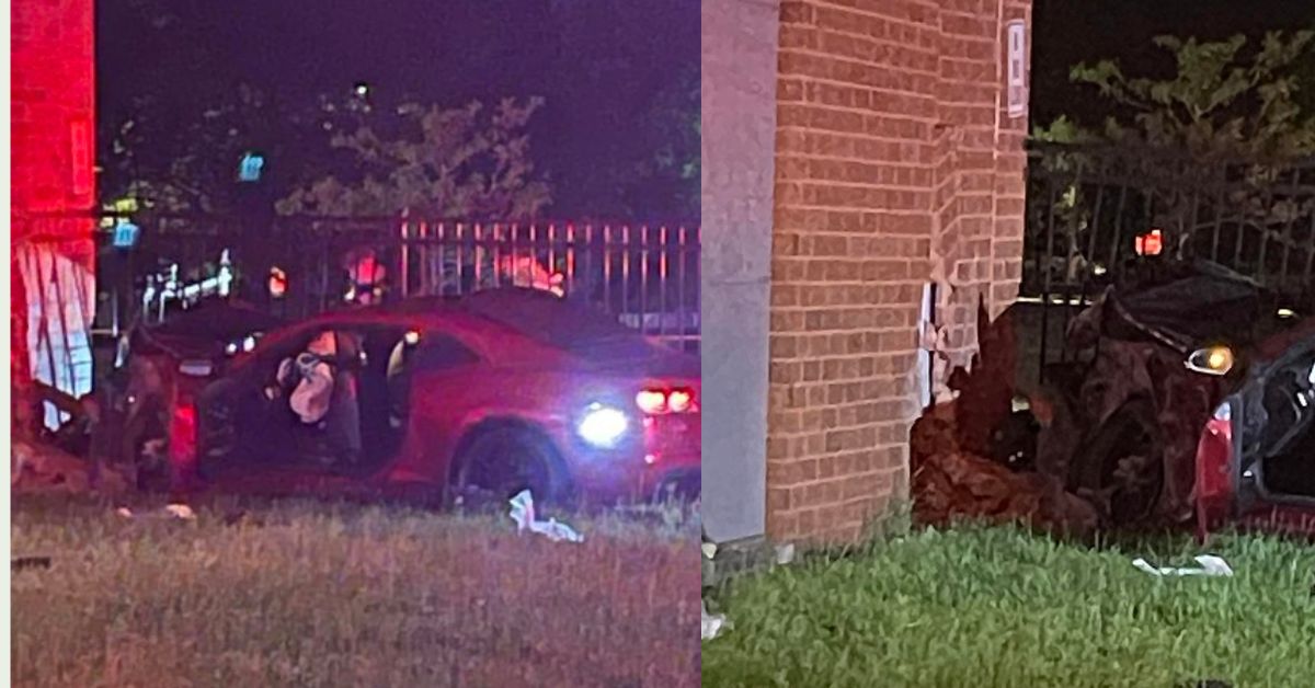 Three trapped in car after crashing into New Haven school