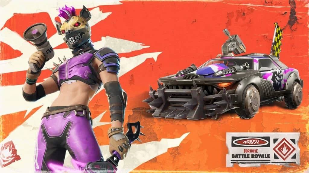 Fortnite Ringmaster Scarr's Lockjaw Mythic car.