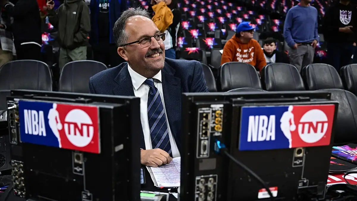 Stan Van Gundy during an NBA broadcast