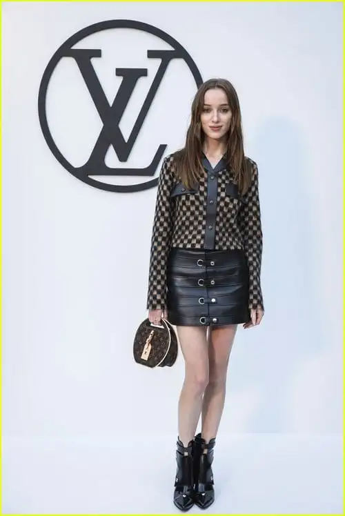 Phoebe Dynevor at the Louis Vuitton show in Barcelona