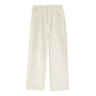 M&S Linen Blend High Waisted Wide Leg Jeans