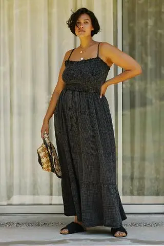 The Marisol Smocked Gauze Maxi Dress