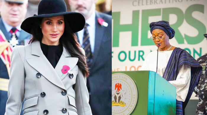 Nigerian First Lady throws shade at Meghan Markle’s controversial tour fashion