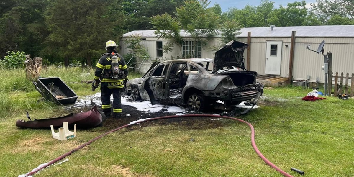 No injuries reported in Bedford County car fire