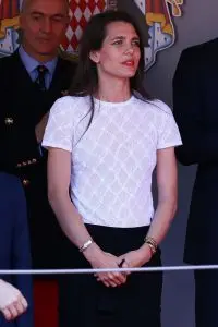 Charlotte Casiraghi attends the F1 Grand Prix on May 26 in Monte-Carlo, Monaco.