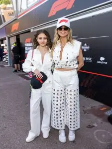 Leni and Heidi Klum attend the F1 Grand Prix on May 26 in Monte-Carlo, Monaco, Alaïa, Chanel