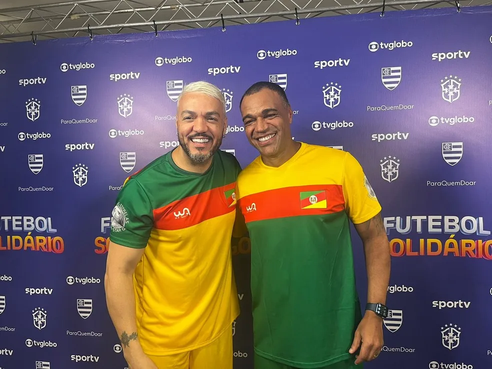 Belo e Denilson — Foto: Nathalia Accioly/gshow