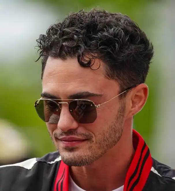 Actor Darren Barnet walks the celebrity red carpet on Sunday, May 26, 2024, during the 108th running of the Indianapolis 500 at Indianapolis Motor Speedway.