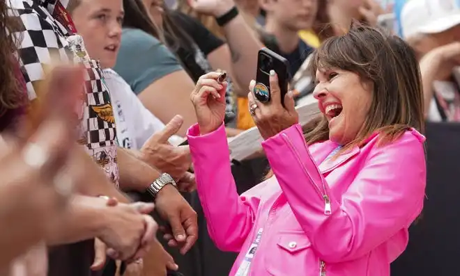 Beth Boles walks the celebrity red carpet on Sunday, May 26, 2024, during the 108th running of the Indianapolis 500 at Indianapolis Motor Speedway.