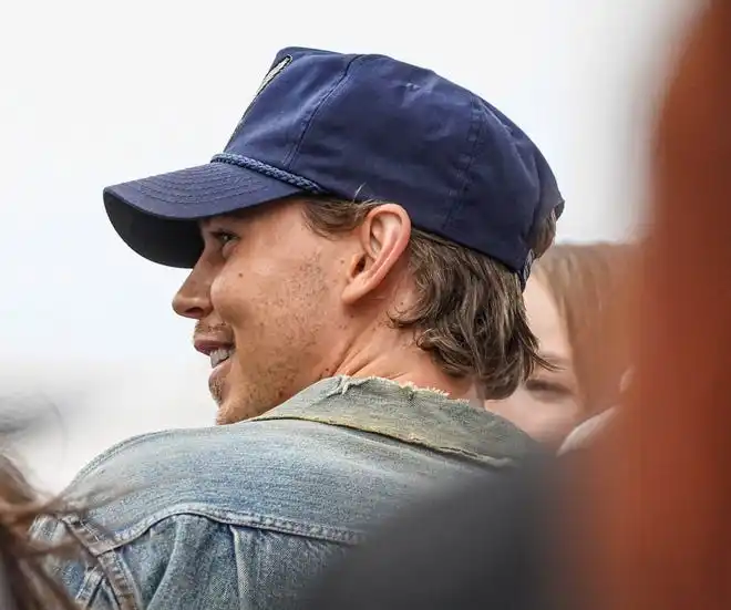 Actor and honorary starter Austin Butler walks the celebrity red carpet on Sunday, May 26, 2024, during the 108th running of the Indianapolis 500 at Indianapolis Motor Speedway.