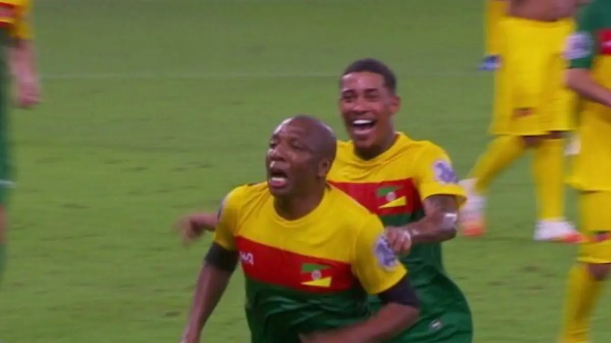 Amaral empata o jogo (Foto: TV Globo, reprodução)