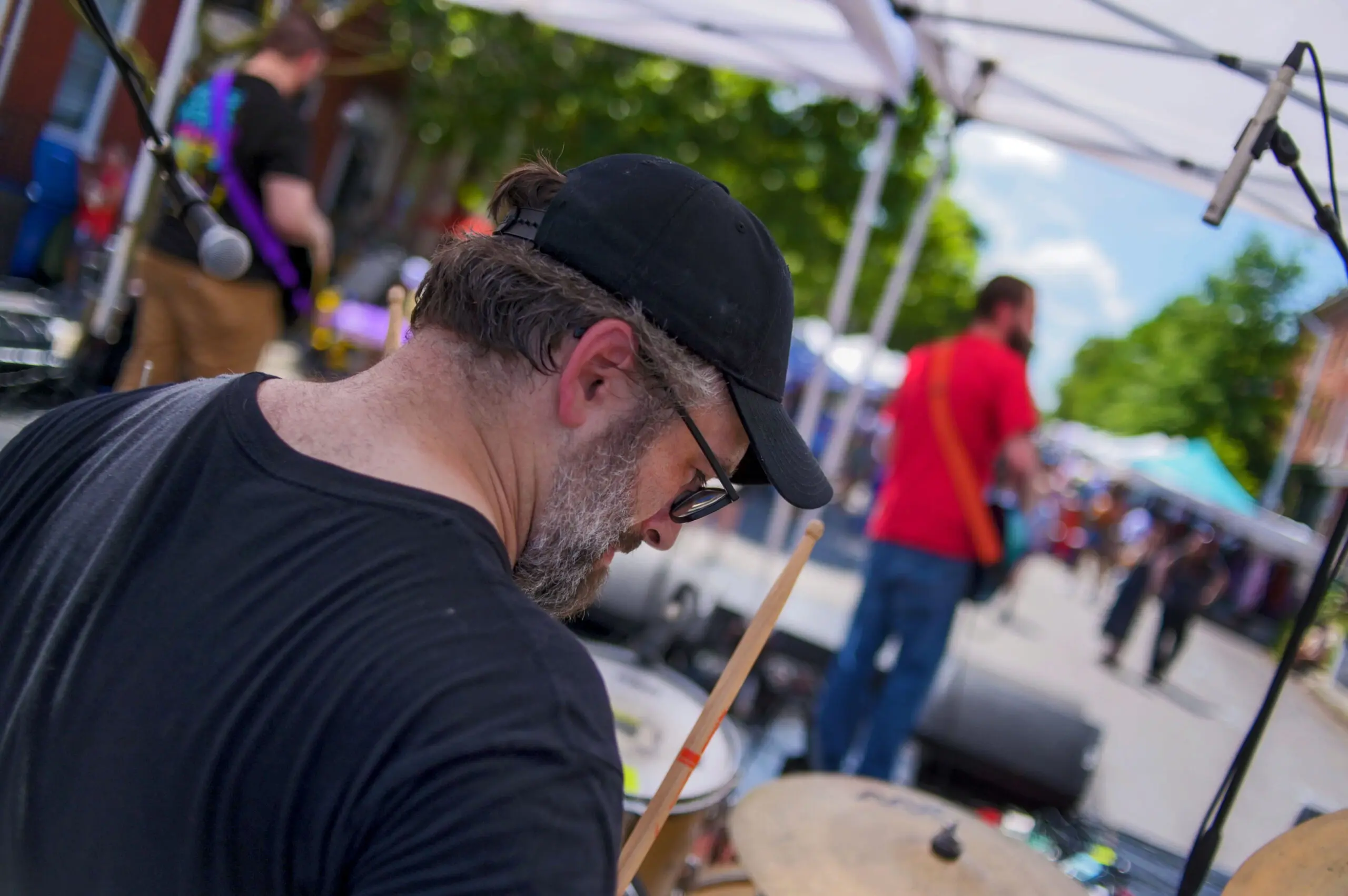 The Matt Silkworth Band perform during the annual Sowebo arts and music festival around Hollins Market. (Karl Merton Ferron/Staff)