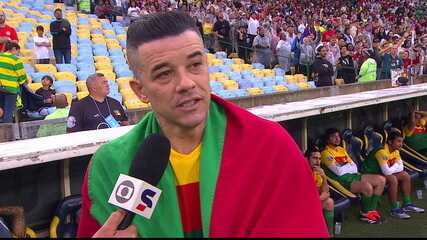 “Povo gaúcho é forte”, diz D’Alessandro após marcar golaço e homenagear RS no Futebol Solidário