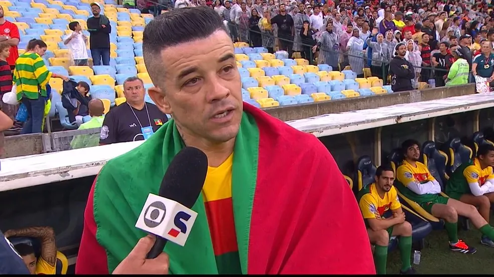 D'Alessandro Futebol Solidário Maracanã — Foto: Reprodução/TV Globo